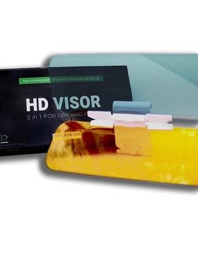 HD Visor 2-in-1 Car Sun Visor - Yellow/Blue